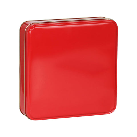 Kırmızı Metal Kutu 19,2x19,2x4,5 cm