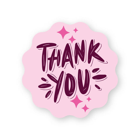 Sticker 4 - Thank You 4x4 cm - 66 Adet